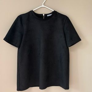 Zara  Faux suede top